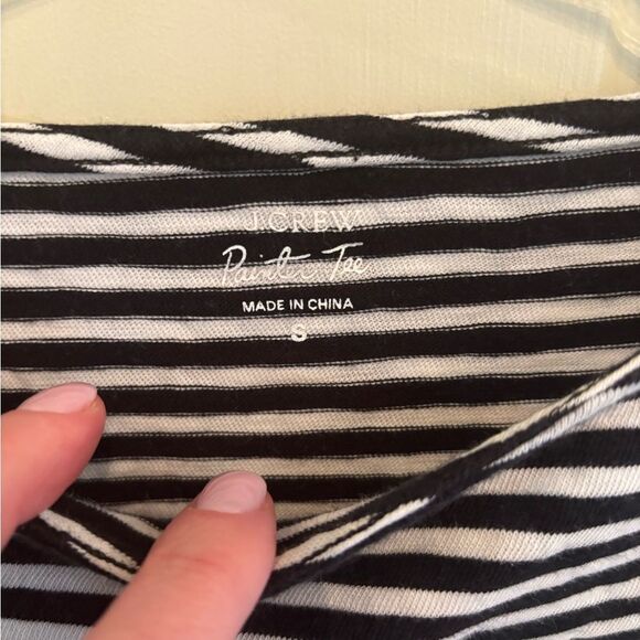 J. Crew Navy and White Striped Women's Top - Picture 3 of 4